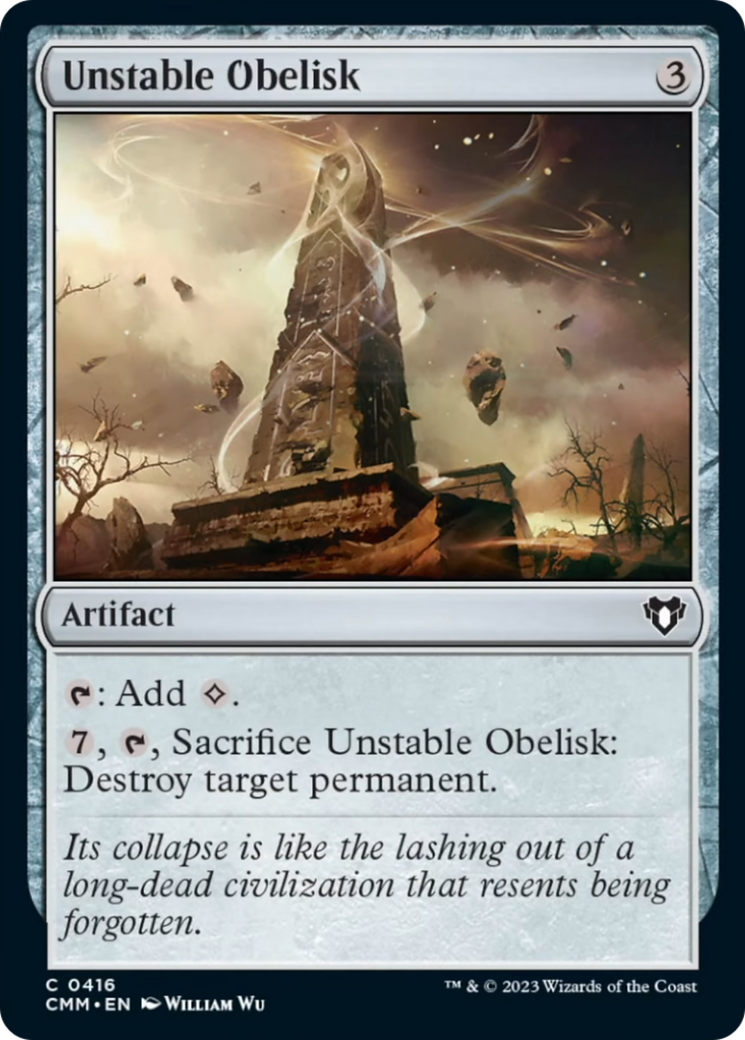 Unstable Obelisk [Commander Masters] MTG Single Magic: The Gathering | Red Claw Gaming