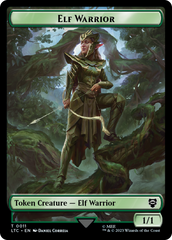 Elf Warrior // Treasure Double Sided Token [The Lord of the Rings: Tales of Middle-Earth Commander Tokens] MTG Single Magic: The Gathering | Red Claw Gaming
