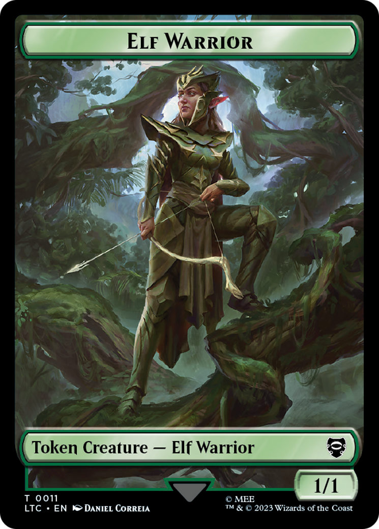 Elf Warrior // Insect Double Sided Token [The Lord of the Rings: Tales of Middle-Earth Commander Tokens] MTG Single Magic: The Gathering | Red Claw Gaming