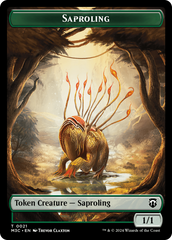 Tarmogoyf // Saproling Double-Sided Token [Modern Horizons 3 Commander Tokens] MTG Single Magic: The Gathering | Red Claw Gaming