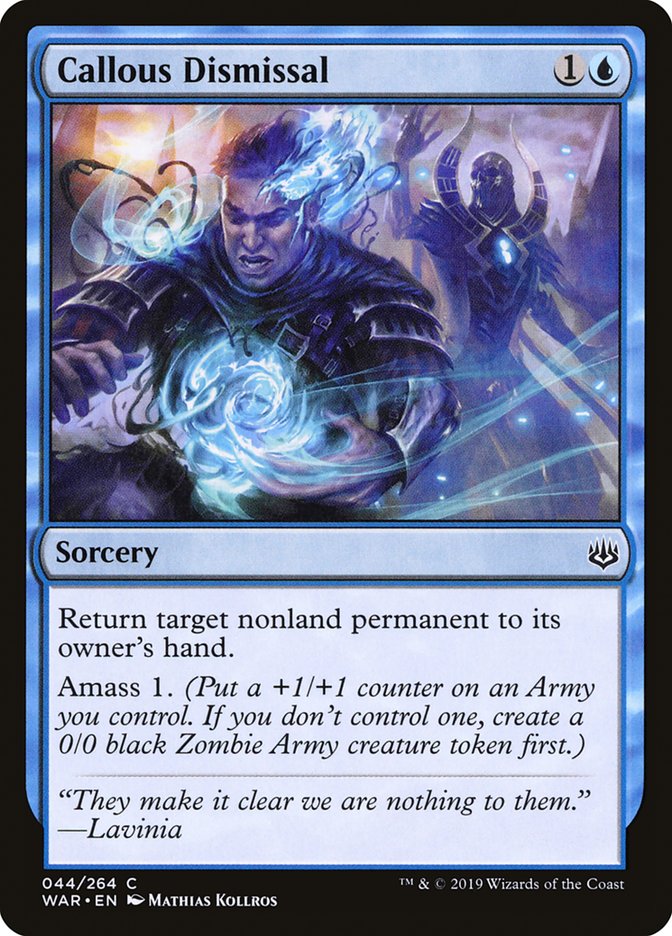 Callous Dismissal [War of the Spark] MTG Single Magic: The Gathering | Red Claw Gaming
