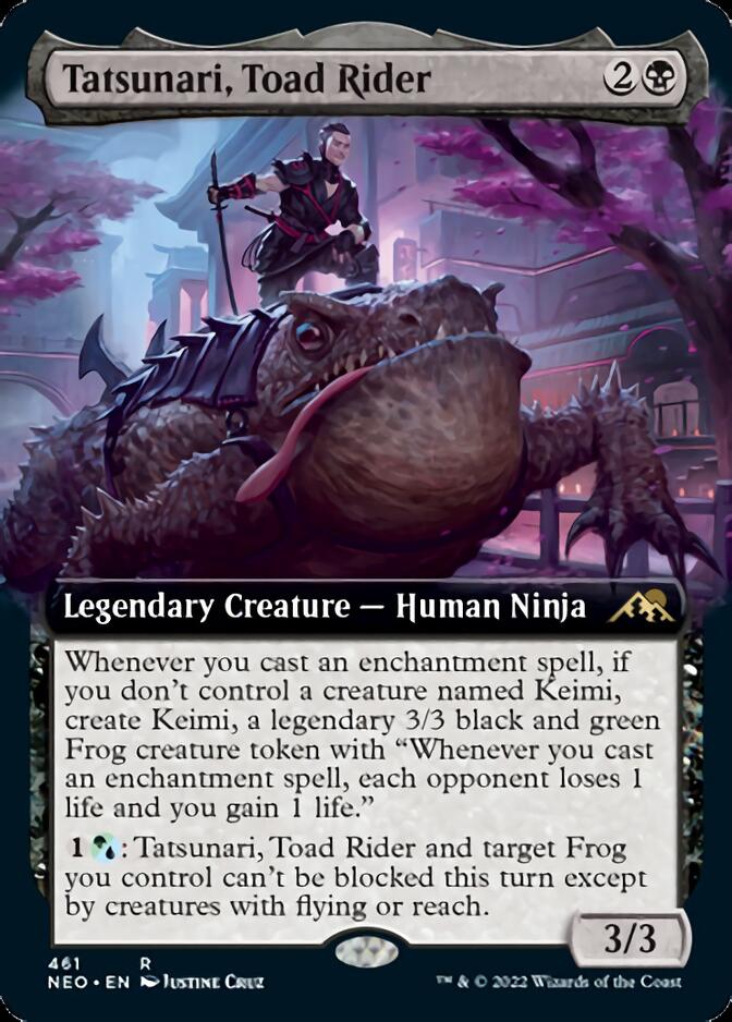Tatsunari, Toad Rider (Extended Art) [Kamigawa: Neon Dynasty] MTG Single Magic: The Gathering    | Red Claw Gaming