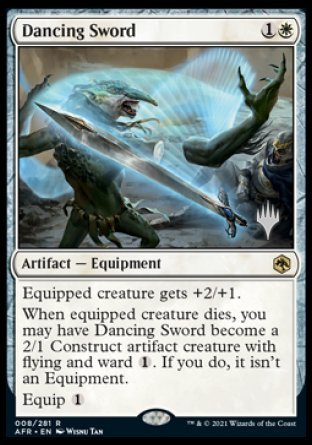 Dancing Sword (Promo Pack) [Dungeons & Dragons: Adventures in the Forgotten Realms Promos] MTG Single Magic: The Gathering | Red Claw Gaming