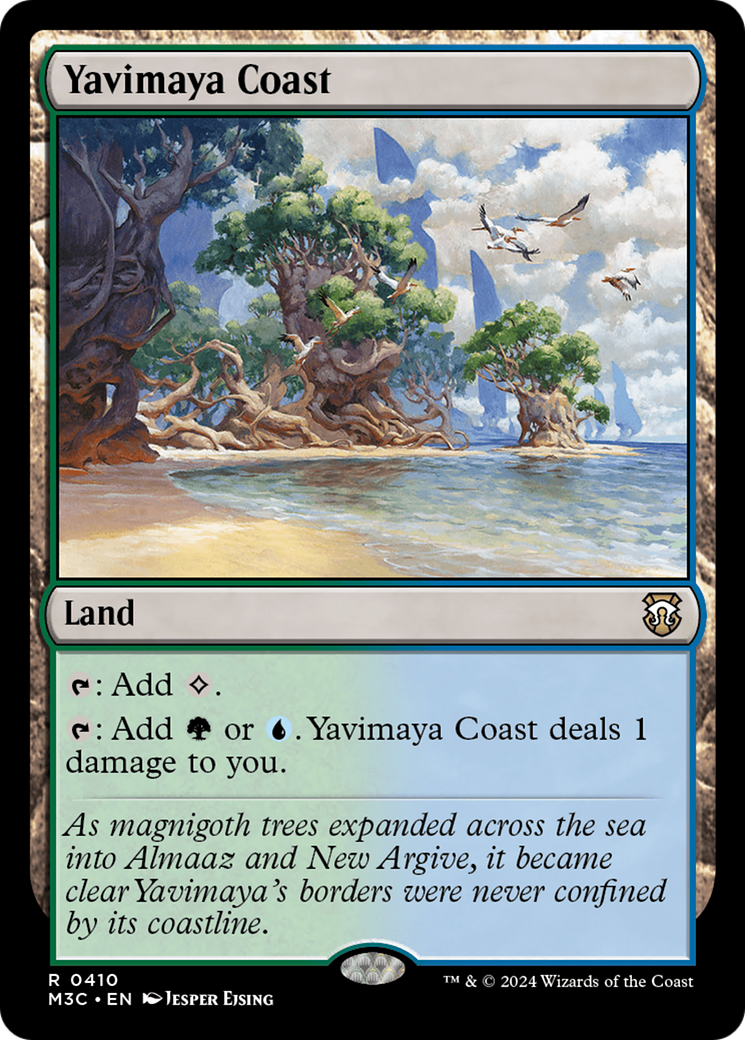 Yavimaya Coast (Ripple Foil) [Modern Horizons 3 Commander] MTG Single Magic: The Gathering | Red Claw Gaming