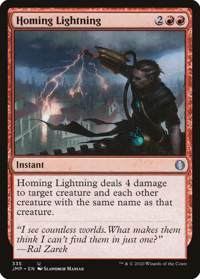 Homing Lightning [Jumpstart] MTG Single Magic: The Gathering | Red Claw Gaming