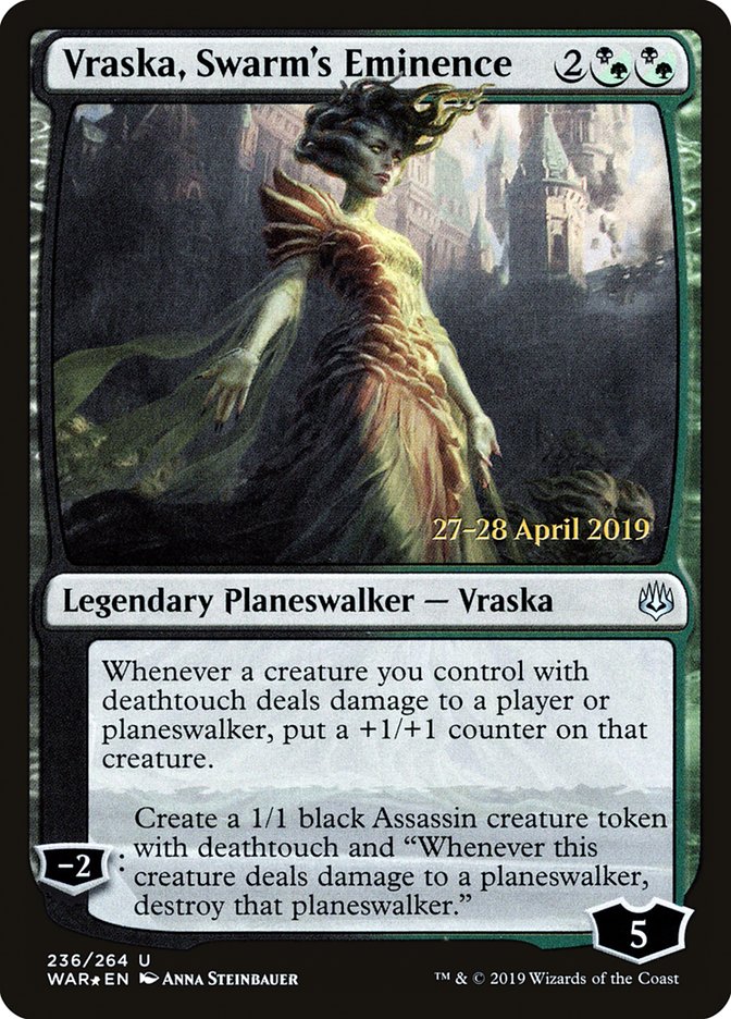 Vraska, Swarm's Eminence [War of the Spark Prerelease Promos] MTG Single Magic: The Gathering | Red Claw Gaming
