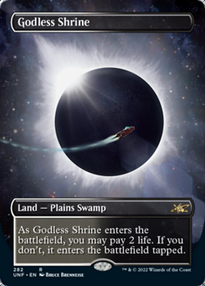 Godless Shrine (Borderless) [Unfinity] MTG Single Magic: The Gathering    | Red Claw Gaming