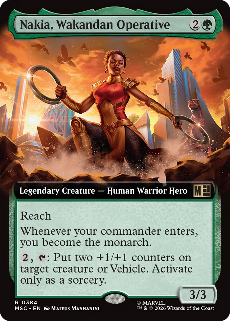 Nakia, Wakandan Operative (Extended Art) [Marvel Super Heroes Commander] MTG Single Magic: The Gathering | Red Claw Gaming