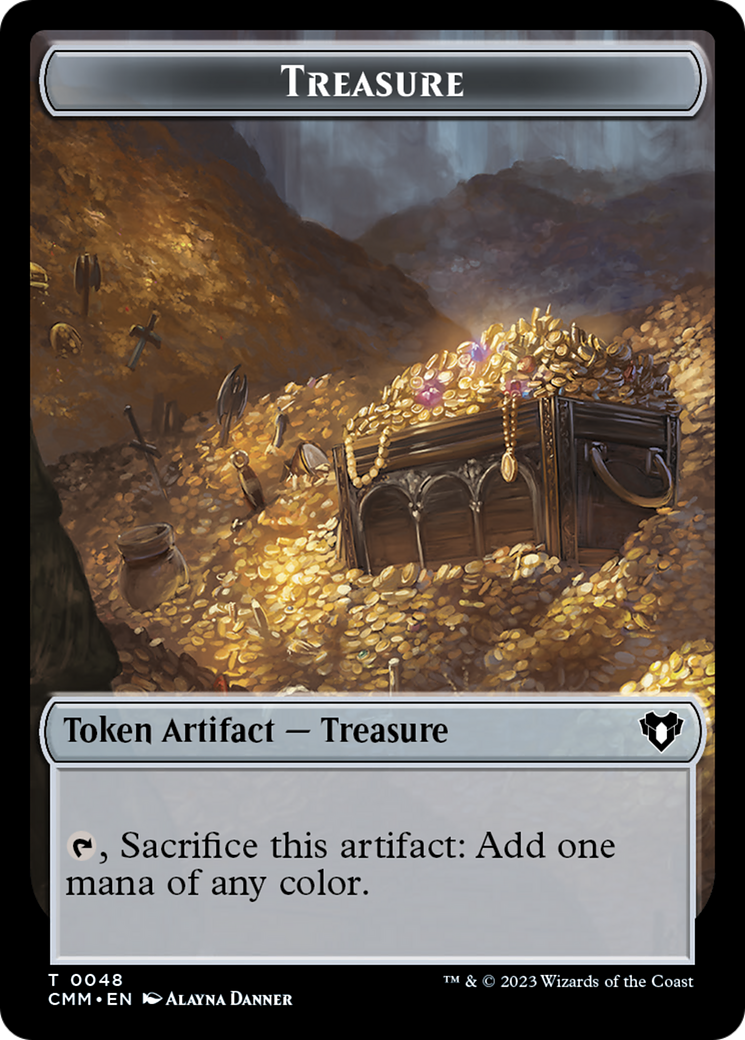Treasure // Cat (0005) Double-Sided Token [Commander Masters Tokens] MTG Single Magic: The Gathering | Red Claw Gaming