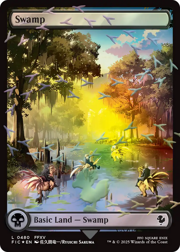 Swamp (Chocobo Track Foil) [FINAL FANTASY Commander] MTG Single Magic: The Gathering | Red Claw Gaming