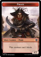 Pirate // Human Soldier Double-Sided Token [Wilds of Eldraine Commander Tokens] MTG Single Magic: The Gathering | Red Claw Gaming