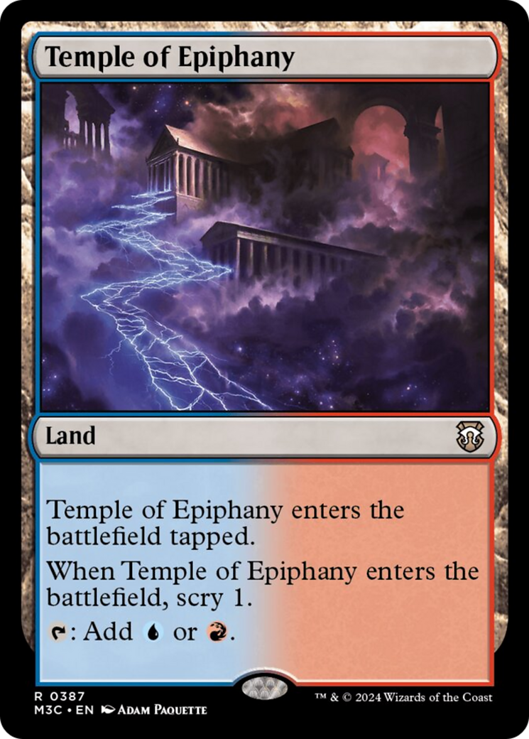 Temple of Epiphany (Ripple Foil) [Modern Horizons 3 Commander] MTG Single Magic: The Gathering | Red Claw Gaming