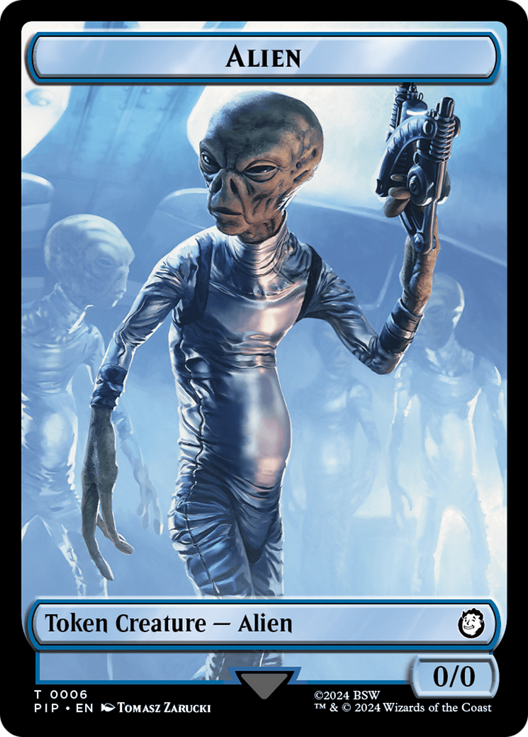Radiation // Alien Double-Sided Token [Fallout Tokens] MTG Single Magic: The Gathering | Red Claw Gaming