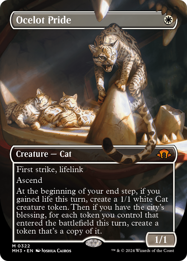 Ocelot Pride (Borderless) [Modern Horizons 3] MTG Single Magic: The Gathering | Red Claw Gaming