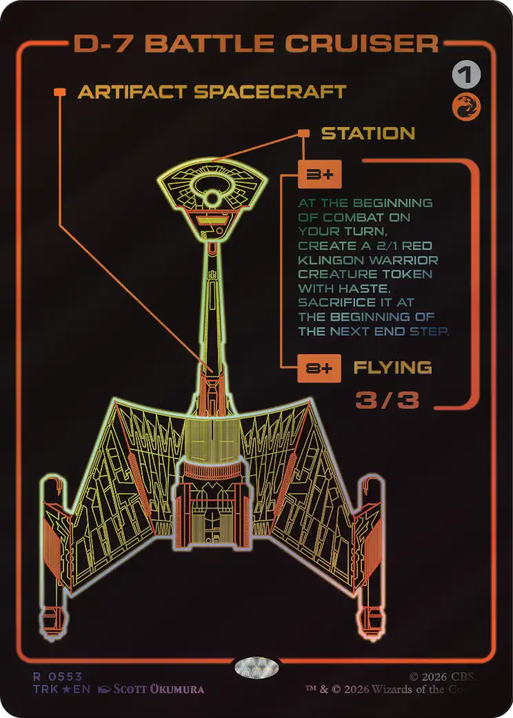D-7 Battle Cruiser (Showcase) [Star Trek] MTG Single Magic: The Gathering | Red Claw Gaming