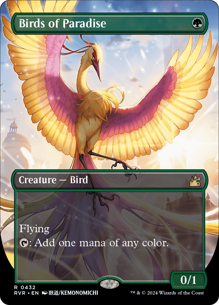 Birds of Paradise (Anime Borderless) [Ravnica Remastered] MTG Single Magic: The Gathering | Red Claw Gaming