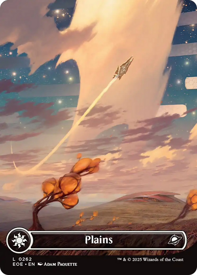 Plains (0262) (Borderless) [Edge of Eternities] MTG Single Magic: The Gathering | Red Claw Gaming