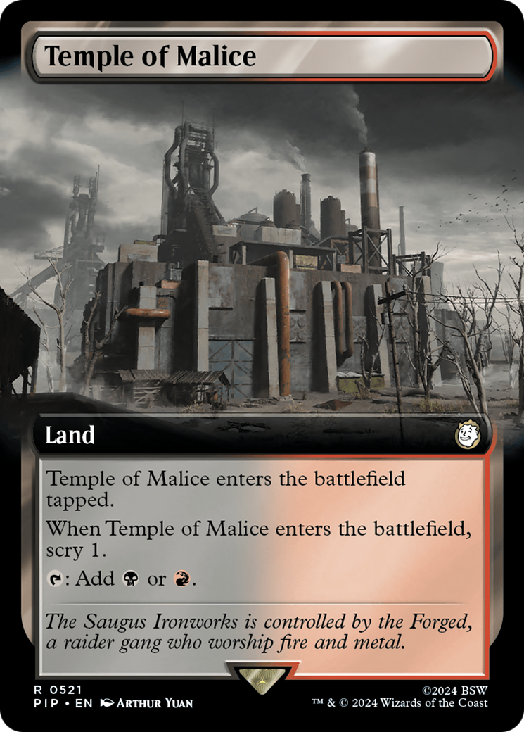 Temple of Malice (Extended Art) [Fallout] MTG Single Magic: The Gathering    | Red Claw Gaming