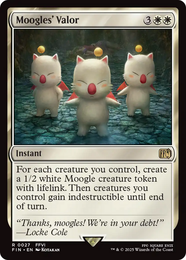 Moogles' Valor [FINAL FANTASY] MTG Single Magic: The Gathering | Red Claw Gaming