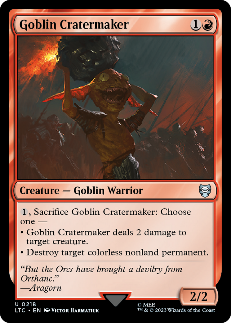 Goblin Cratermaker [The Lord of the Rings: Tales of Middle-Earth Commander] MTG Single Magic: The Gathering | Red Claw Gaming