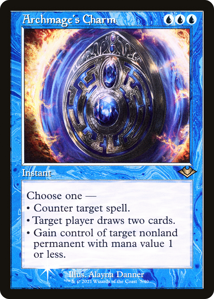Archmage's Charm (Retro Foil Etched) [Modern Horizons] MTG Single Magic: The Gathering    | Red Claw Gaming