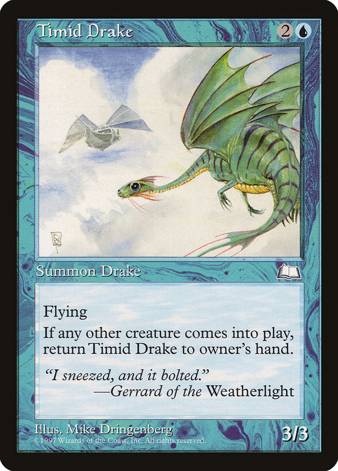 Timid Drake [Weatherlight] MTG Single Magic: The Gathering | Red Claw Gaming