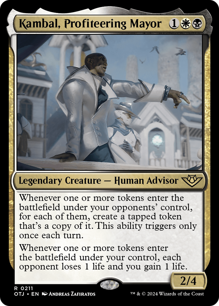 Kambal, Profiteering Mayor [Outlaws of Thunder Junction] MTG Single Magic: The Gathering    | Red Claw Gaming