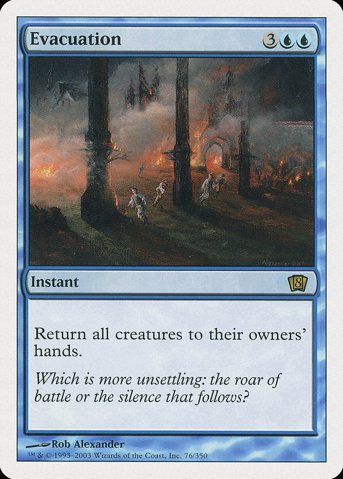 Evacuation [Eighth Edition] MTG Single Magic: The Gathering | Red Claw Gaming