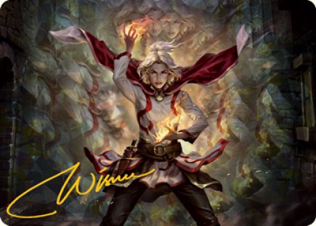 Delina, Wild Mage Art Card (Gold-Stamped Signature) [Dungeons & Dragons: Adventures in the Forgotten Realms Art Series] MTG Single Magic: The Gathering | Red Claw Gaming