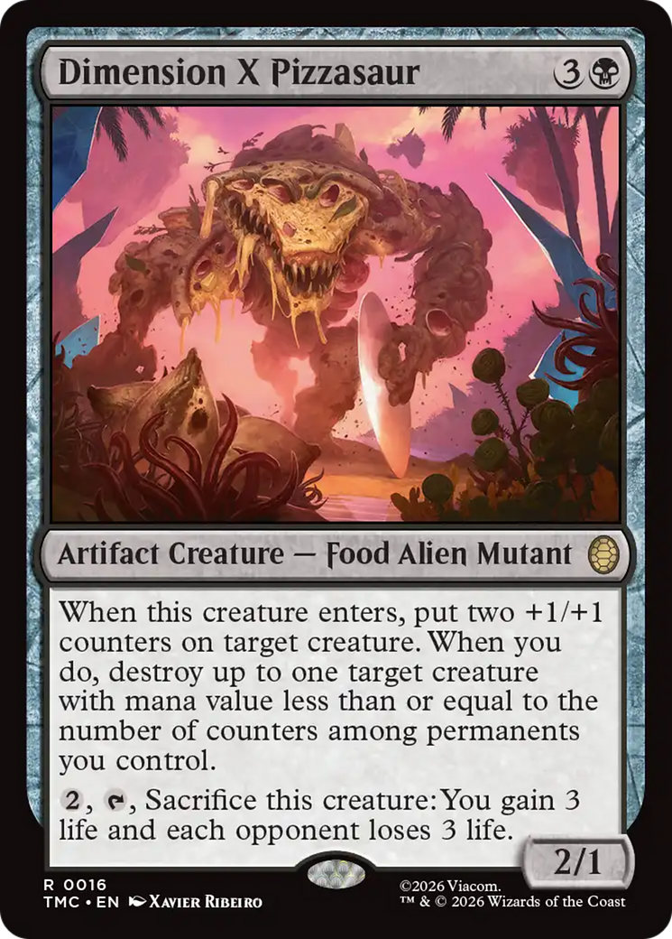Dimension X Pizzasaur [Teenage Mutant Ninja Turtles Commander] MTG Single Magic: The Gathering | Red Claw Gaming