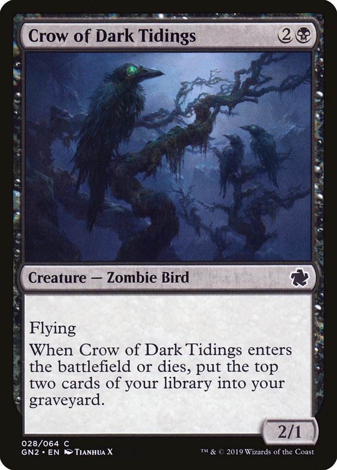 Crow of Dark Tidings [Game Night 2019] MTG Single Magic: The Gathering | Red Claw Gaming