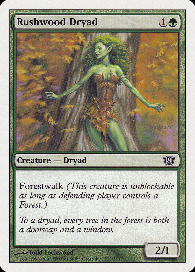 Rushwood Dryad [Eighth Edition] MTG Single Magic: The Gathering | Red Claw Gaming