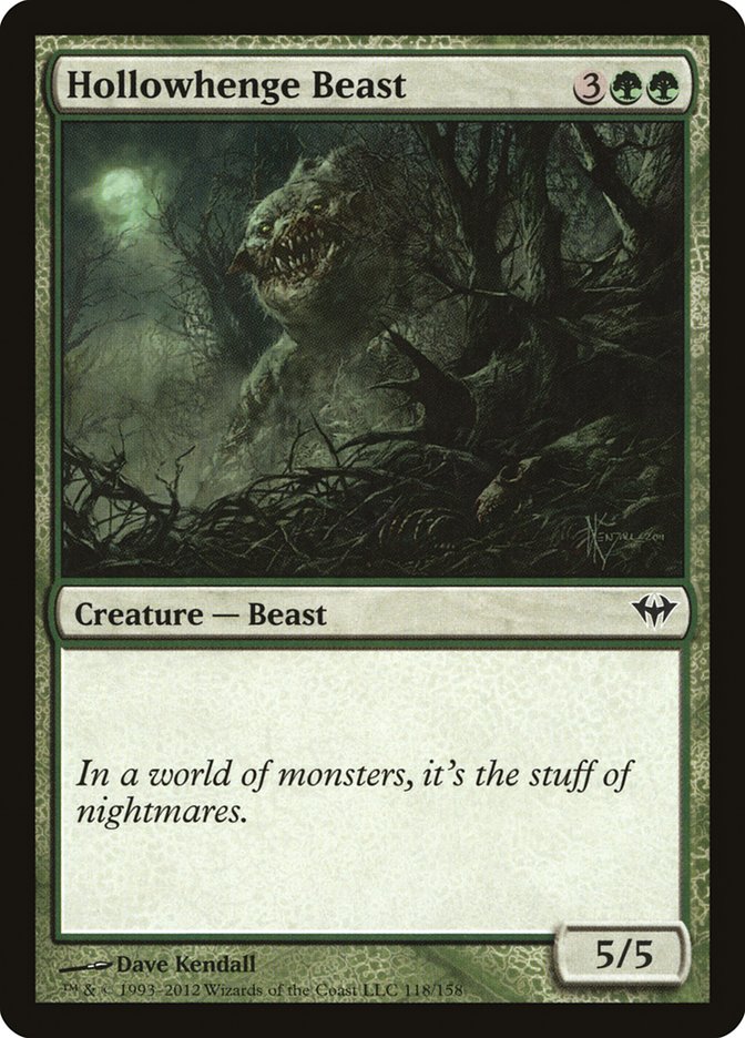 Hollowhenge Beast [Dark Ascension] MTG Single Magic: The Gathering | Red Claw Gaming