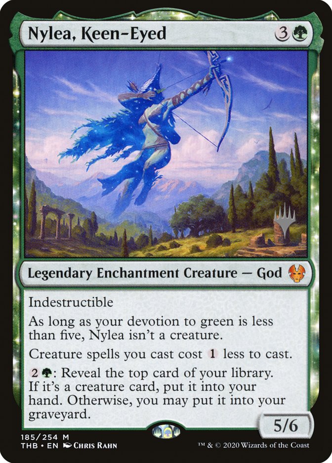 Nylea, Keen-Eyed (Promo Pack) [Theros Beyond Death Promos] MTG Single Magic: The Gathering | Red Claw Gaming