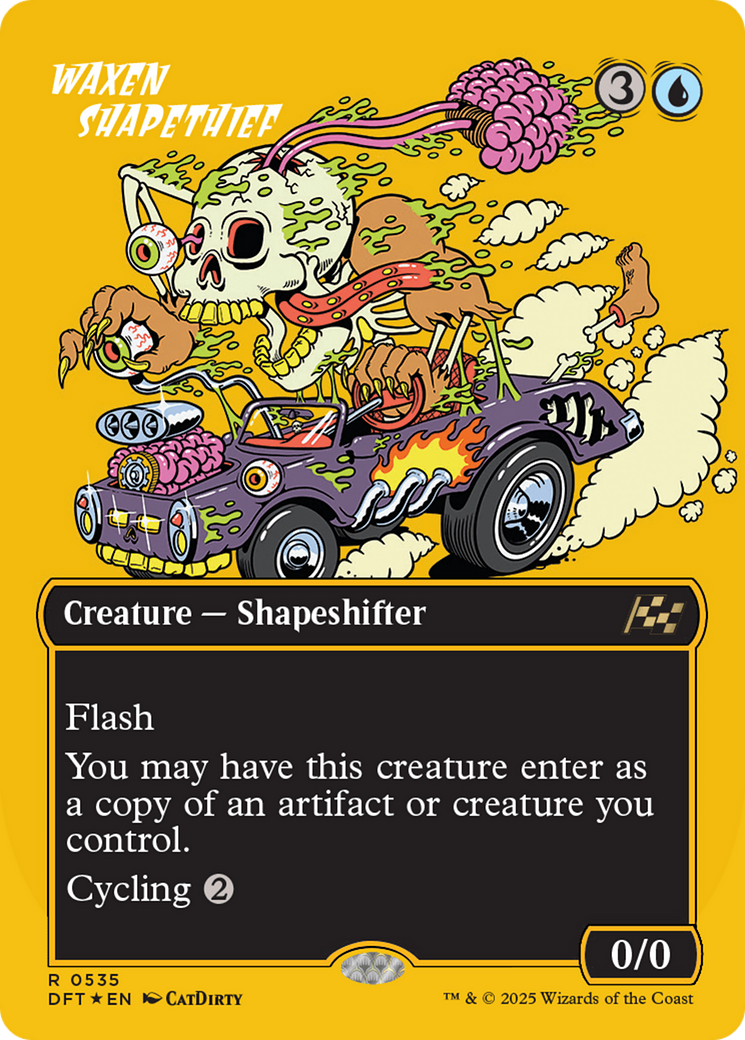 Waxen Shapethief (Borderless) (First-Place Foil) [Aetherdrift] MTG Single Magic: The Gathering | Red Claw Gaming