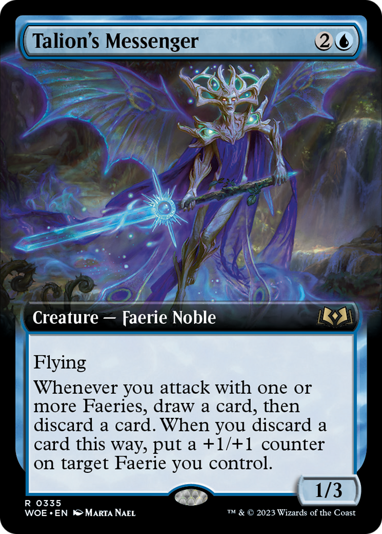 Talion's Messenger (Extended Art) [Wilds of Eldraine] MTG Single Magic: The Gathering    | Red Claw Gaming