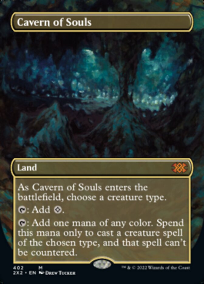 Cavern of Souls (Borderless Alternate Art) [Double Masters 2022] MTG Single Magic: The Gathering    | Red Claw Gaming