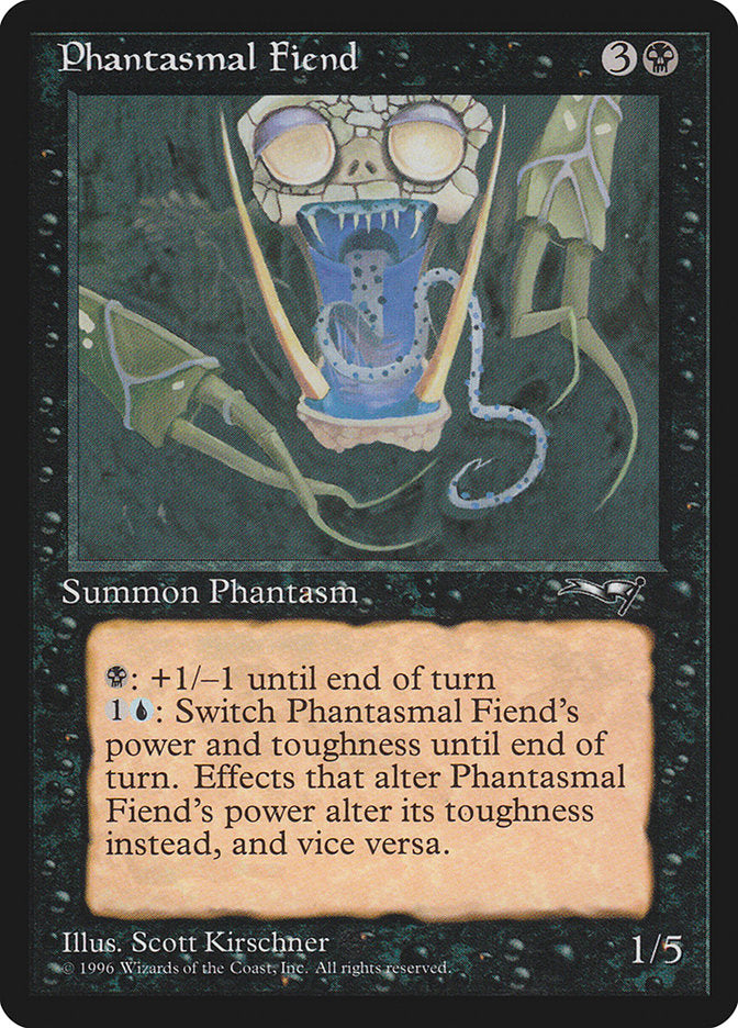 Phantasmal Fiend (Dark Green Background) [Alliances] MTG Single Magic: The Gathering | Red Claw Gaming