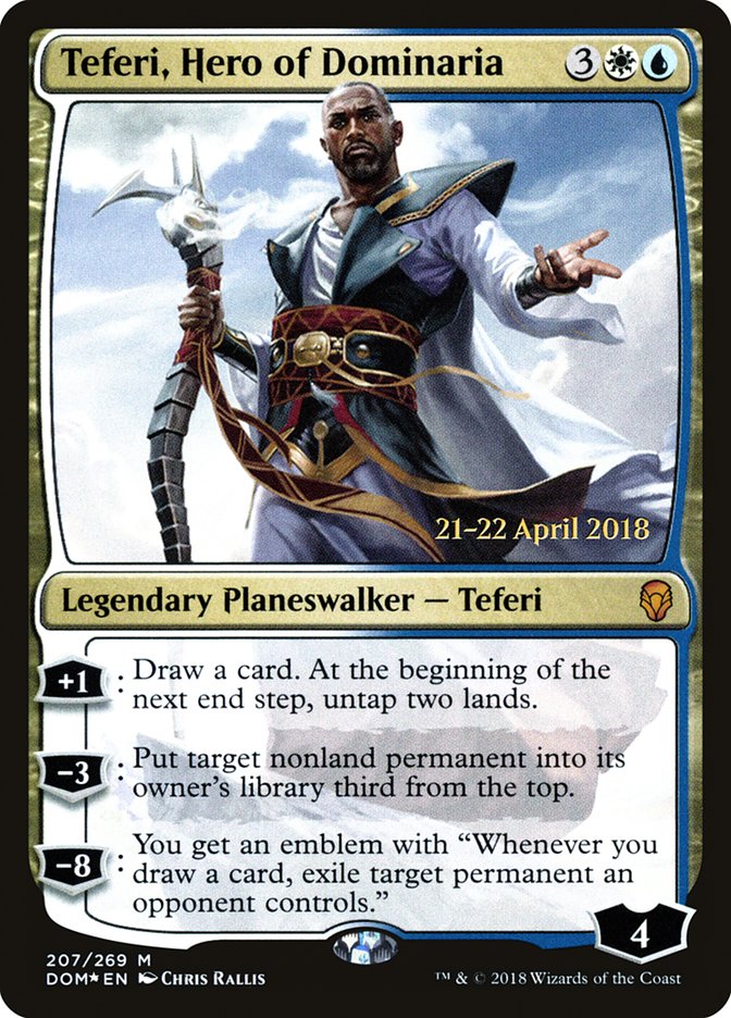 Teferi, Hero of Dominaria [Dominaria Prerelease Promos] MTG Single Magic: The Gathering | Red Claw Gaming