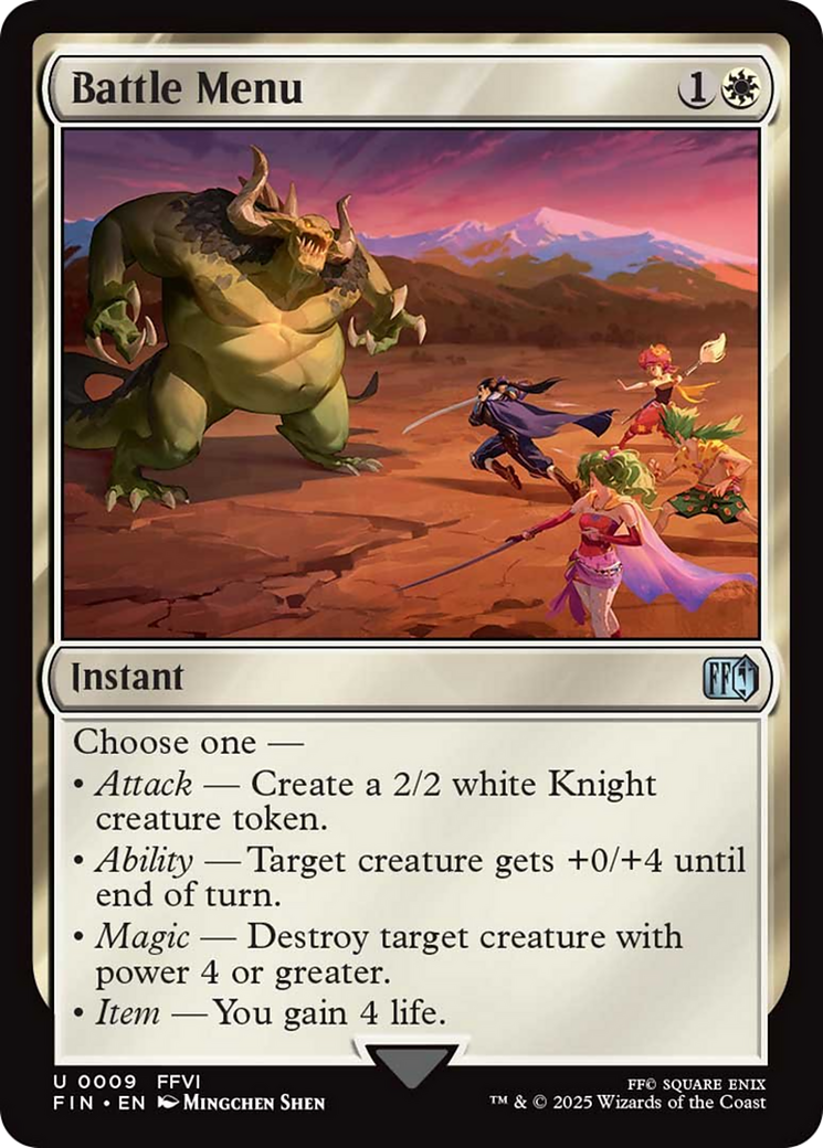 Battle Menu [FINAL FANTASY] MTG Single Magic: The Gathering | Red Claw Gaming