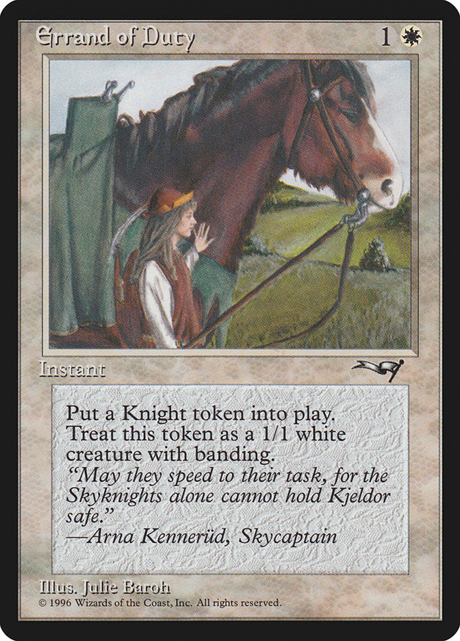 Errand of Duty (Horse) [Alliances] MTG Single Magic: The Gathering | Red Claw Gaming