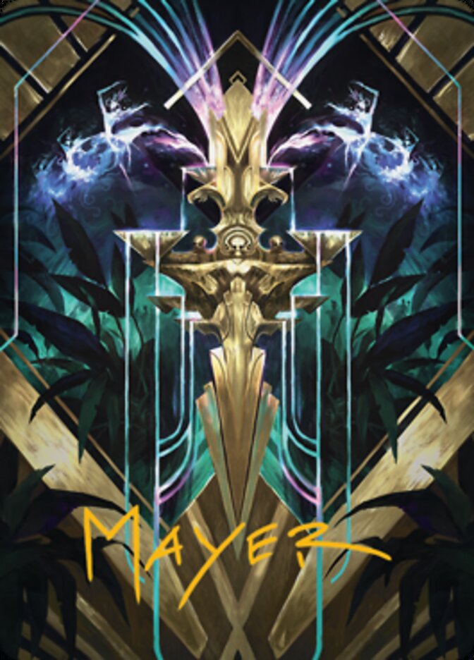 Halo Fountain Art Card (Gold-Stamped Signature) [Streets of New Capenna Art Series] MTG Single Magic: The Gathering | Red Claw Gaming