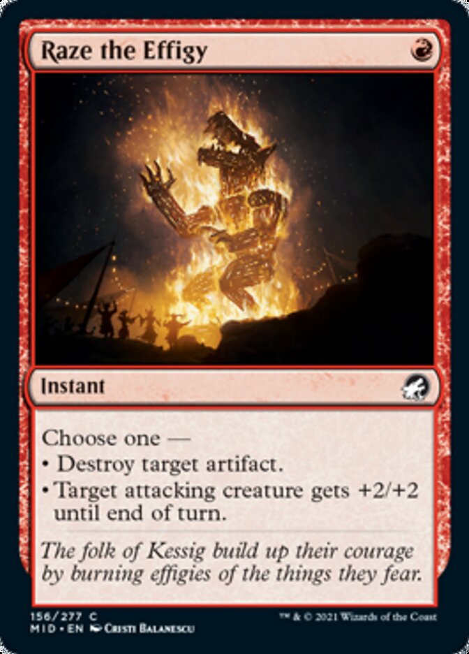 Raze the Effigy [Innistrad: Midnight Hunt] MTG Single Magic: The Gathering | Red Claw Gaming