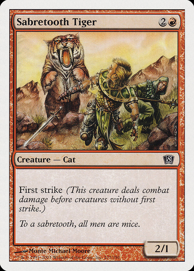 Sabretooth Tiger [Eighth Edition] MTG Single Magic: The Gathering | Red Claw Gaming