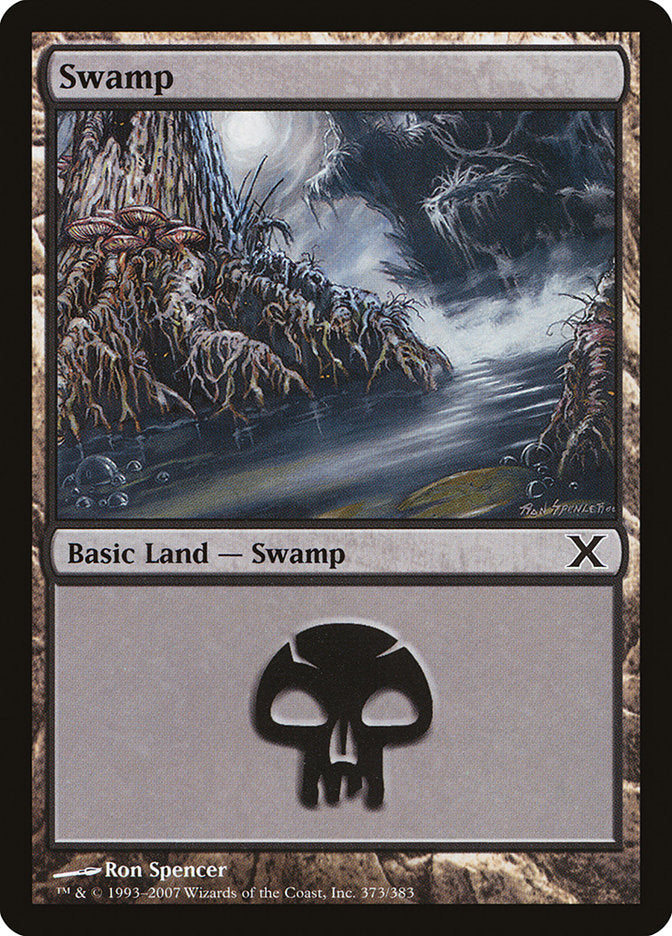 Swamp (373) [Tenth Edition] MTG Single Magic: The Gathering | Red Claw Gaming