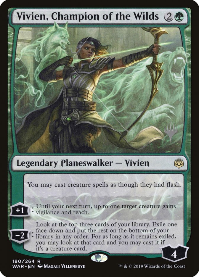 Vivien, Champion of the Wilds (Promo Pack) [War of the Spark Promos] MTG Single Magic: The Gathering | Red Claw Gaming