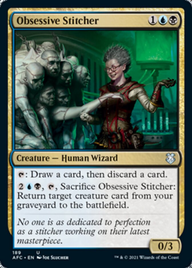 Obsessive Stitcher [Dungeons & Dragons: Adventures in the Forgotten Realms Commander] MTG Single Magic: The Gathering | Red Claw Gaming