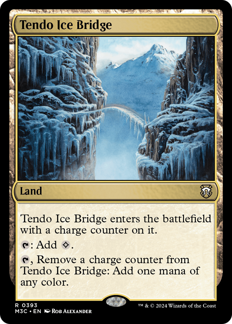 Tendo Ice Bridge (Ripple Foil) [Modern Horizons 3 Commander] MTG Single Magic: The Gathering | Red Claw Gaming