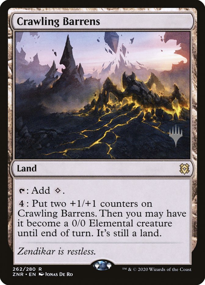 Crawling Barrens (Promo Pack) [Zendikar Rising Promos] MTG Single Magic: The Gathering | Red Claw Gaming
