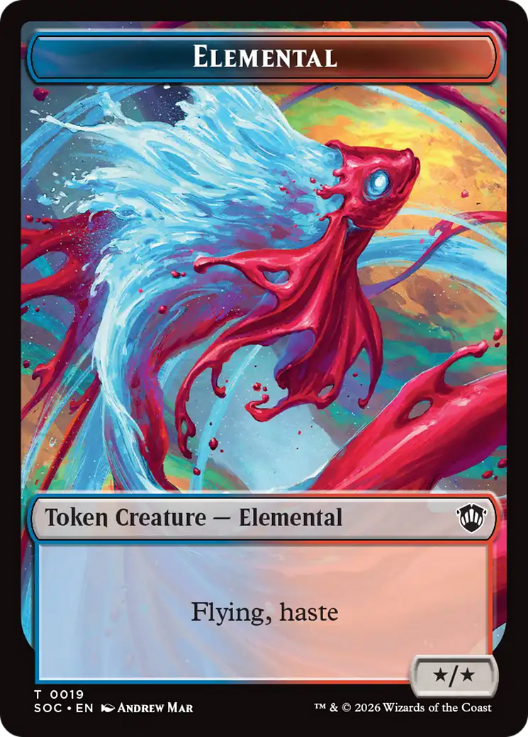 Dragon Illusion // Elemental (0019) Double-Sided Token [Secrets of Strixhaven Commander Tokens] MTG Single Magic: The Gathering | Red Claw Gaming